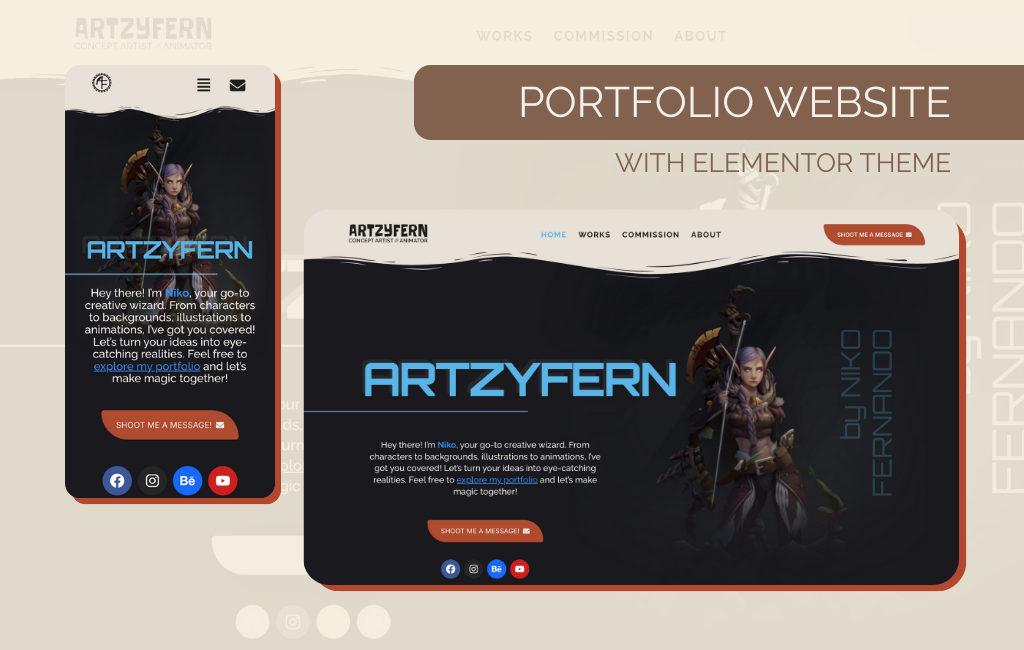 Portfolio Website for Digital Artist Niko Fernando